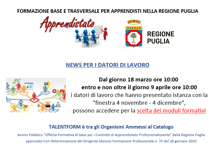 apprendistato 18 marzo