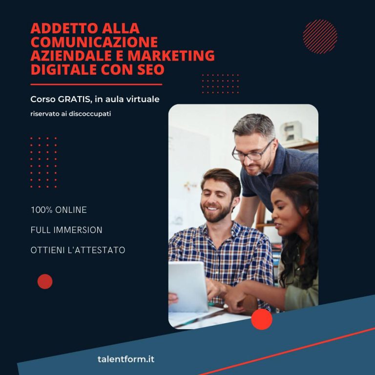 Addetto alla Comunicazione Aziendale e Marketing Digitale con SEO, corso gratis, edizione del 10 marzo 2022 39 Marketing Digitale con SEO