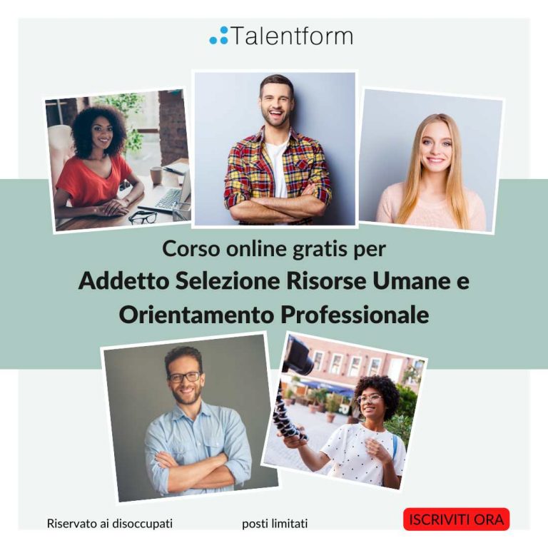 Addetto Selezione Risorse Umane e Orientamento Professionale corso gratis