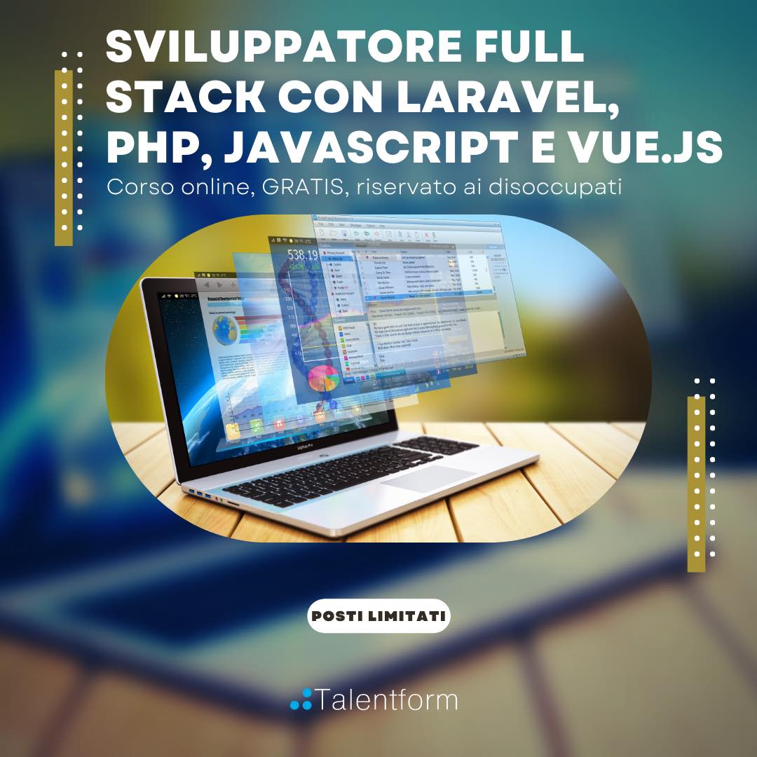 Sviluppatore Full Stack con Laravel PHP Javascript e Vue.js 5