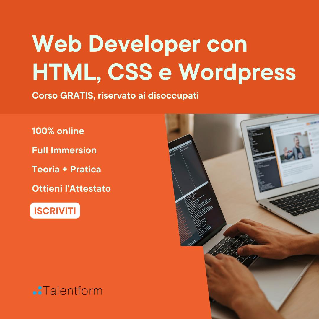 Web Developer con HTML CSS e Wordpress 6