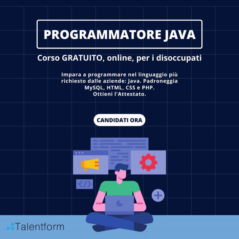 Programmatore JAVA (corso GRATUITO a distanza, in aula virtuale), edizione del 25 luglio 2022 23 Programmatore JAVA 1 1