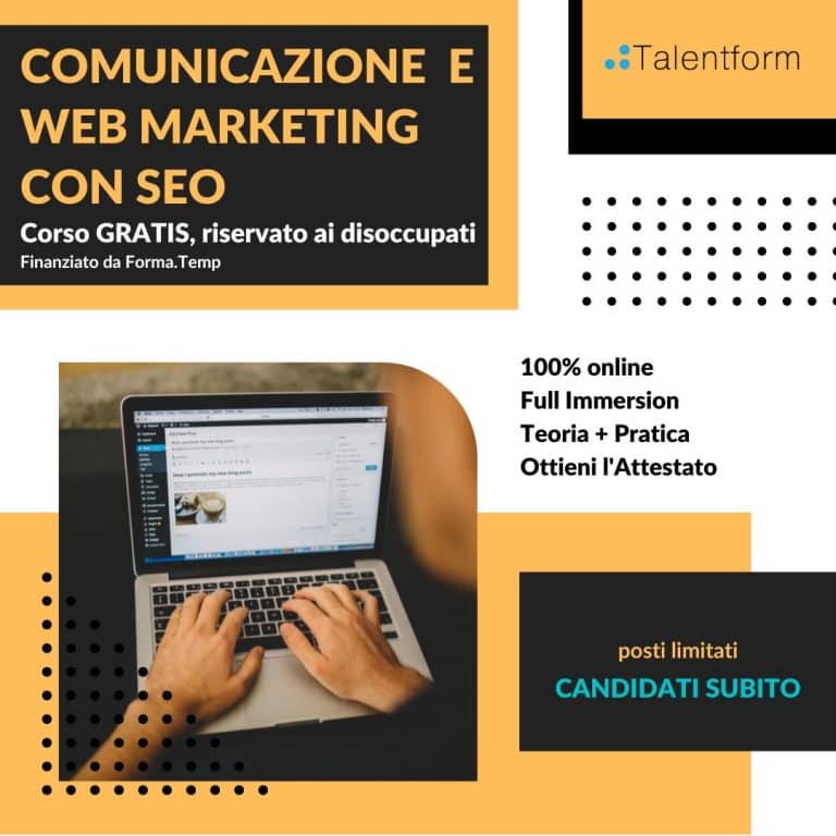 Comunicazione e Web Marketing con SEO (corso GRATUITO a distanza, in aula virtuale), edizione del 20 ottobre 2022 44 Comunicazione e Web Marketing con SEO