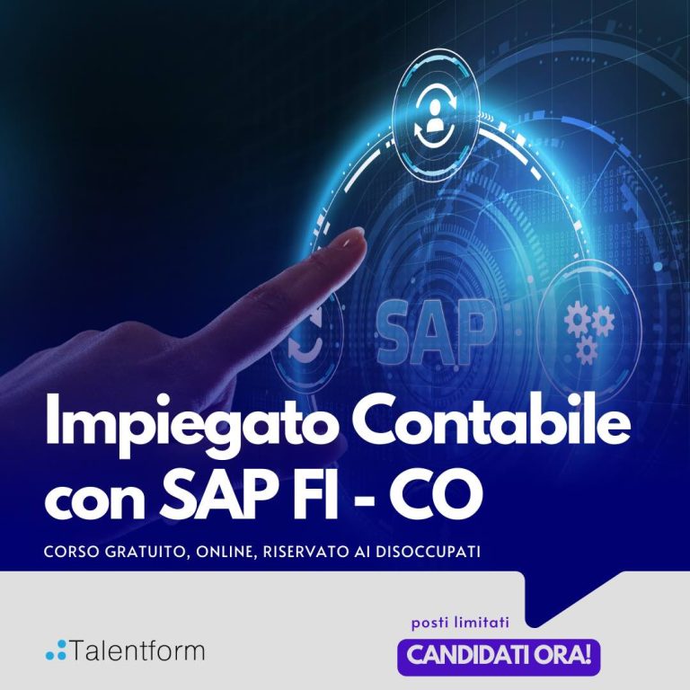 Impiegato Contabile con SAP FI - CO (corso GRATUITO a distanza, in aula virtuale), edizione del 19 ottobre 2022 18 Impiegato Contabile con SAP FI CO1
