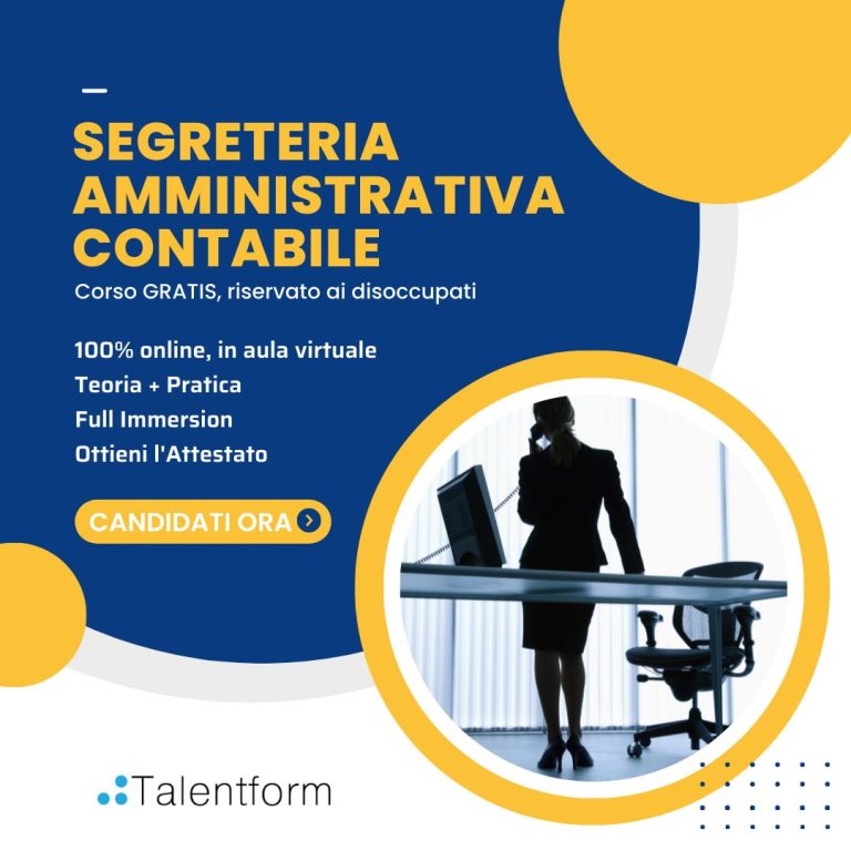 Segreteria Amministrativo Contabile (corso GRATUITO a distanza, in aula virtuale), edizione del 25 ottobre 2022 8 Segreteria Amministrativa Contabile 2