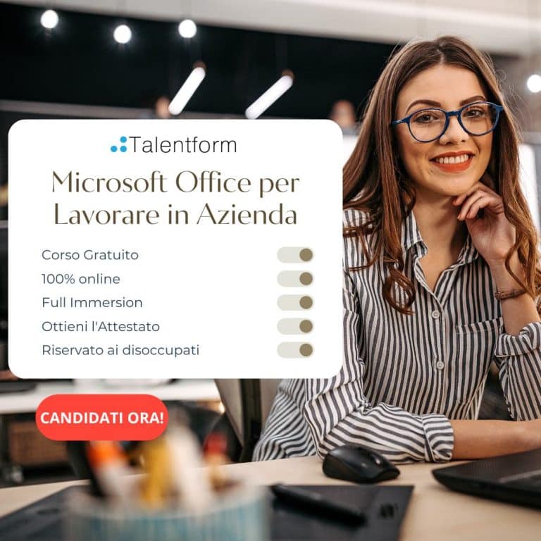 Microsoft Office per lavorare in azienda (corso GRATUITO a distanza, in aula virtuale), edizione del 4 marzo 2024, frequenza pomeridiana 18 Microsoft Office per Lavorare in Azienda3