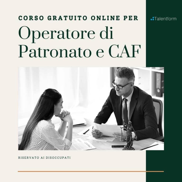 Operatore di Patronato e CAF (corso GRATUITO a distanza, in aula virtuale), edizione del 05 marzo 2024 4 Operatore di Patronato e CAF 1