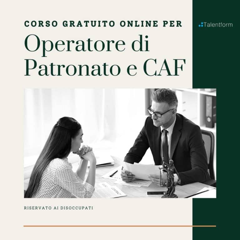 Operatore di Patronato e CAF (corso GRATUITO a distanza, in aula virtuale), edizione del 16 novembre 2022 48 Operatore di Patronato e CAF