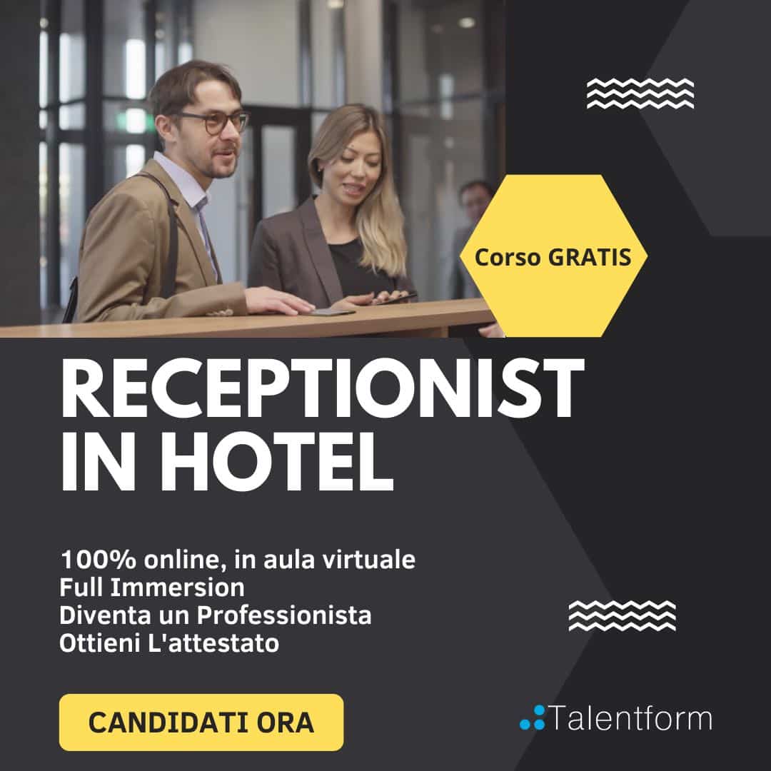 Receptionist in Hotel corso gratis 12