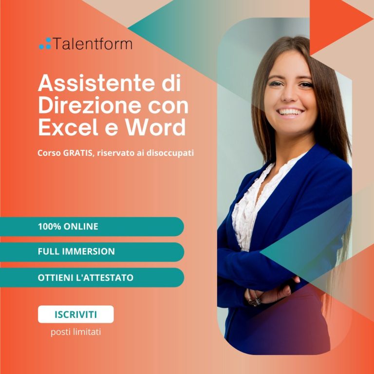 Assistente di Direzione con Word ed Excel (corso GRATUITO a distanza, in aula virtuale), edizione del 28 febbraio 2023 35 Assistente di Direzione con Excel e Word 1