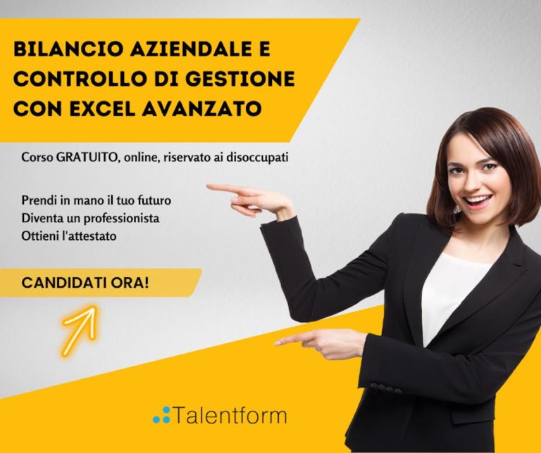 Bilancio Aziendale e Controllo di Gestione con Excel Avanzato (corso GRATUITO a distanza, in aula virtuale), edizione del 28 aprile 2023 15 Bilancio Aziendale e Controllo di Gestione con Excel Avanzato2