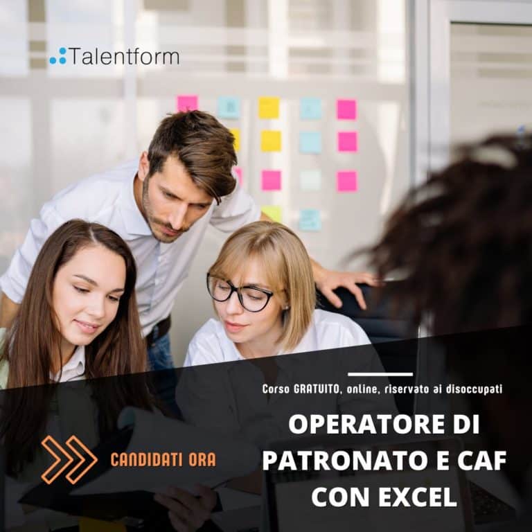 Operatore di Patronato e CAF con Excel (corso GRATUITO a distanza, in aula virtuale), edizione del 15 giugno 2023 31 Operatore di Patronato e CAF con Excel