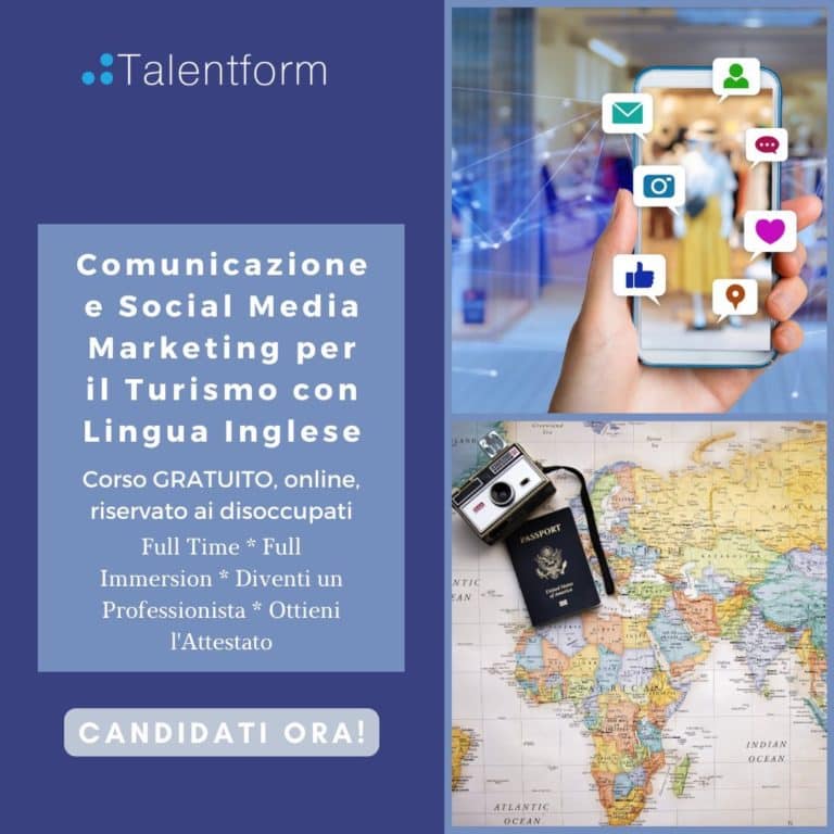 Comunicazione e Social Media Marketing per il Turismo con Lingua Inglese (corso GRATUITO a distanza, in aula virtuale), edizione del 16 giugno 2023 27 Comunicazione e Social Media Marketing per il Turismo con Lingua Inglese