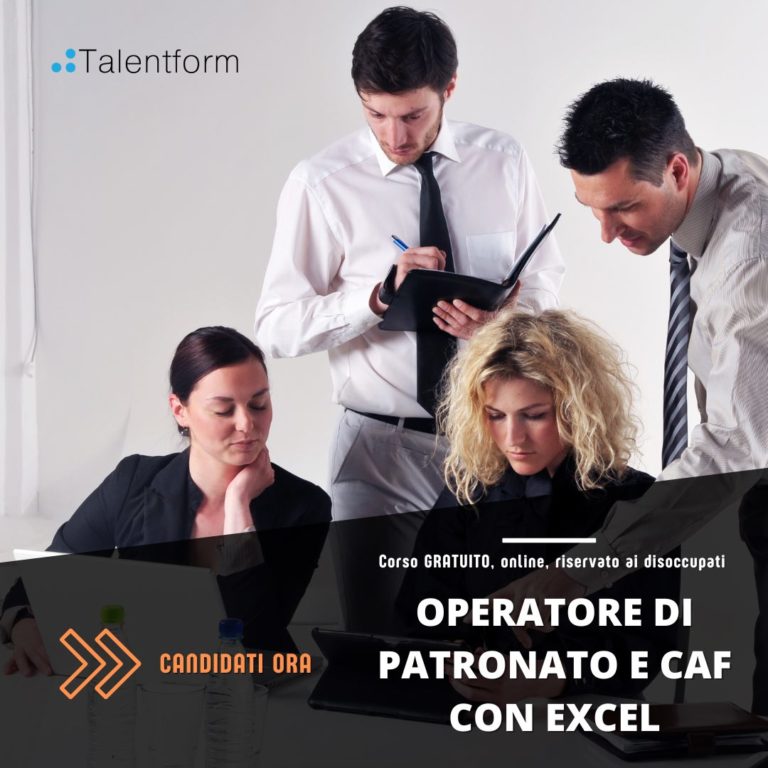 Operatore Patronato e CAF con Excel (corso GRATUITO a distanza, in aula virtuale), edizione del 26 giugno 2023 24 Operatore di Patronato e CAF con Excel2