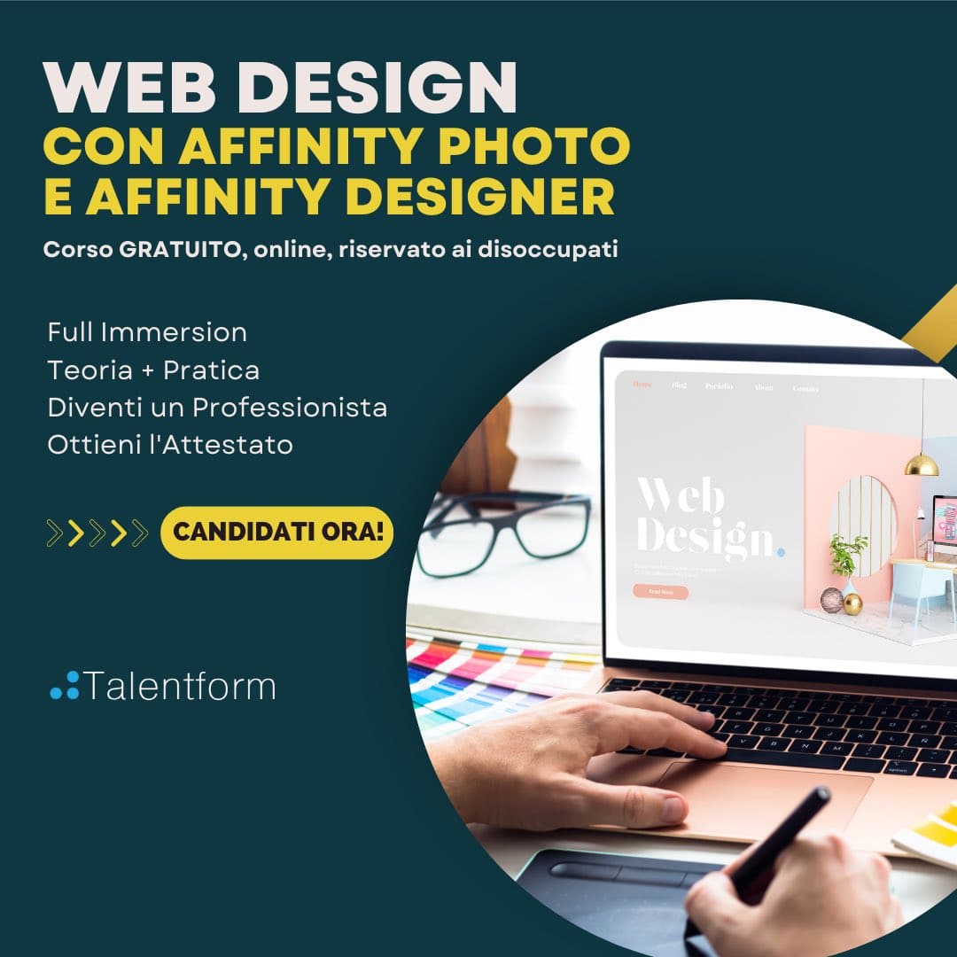 Web Design con Affinity Photo e Affinity Designer 1920 × 1080 px 1080 × 1080 px 1