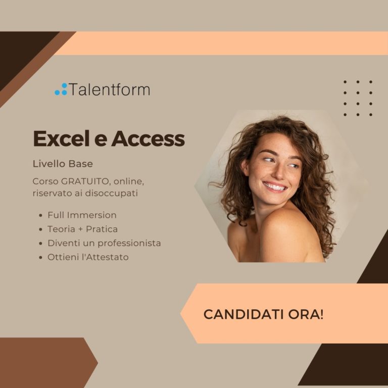 Excel e Access - livello base (corso GRATUITO a distanza, in aula virtuale), edizione del 02 ottobre 2023 11 Excel e Access livello base 8