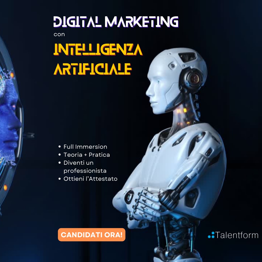 Digital Marketing con Intelligenza Artificiale 1080 × 1080