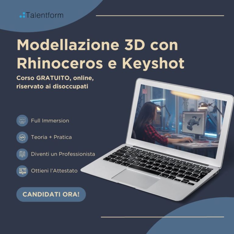 Modellazione 3d Rhinoceros e KeyShot (corso GRATUITO a distanza, in aula virtuale), edizione del 13 ottobre 2023 5 Modellazione 3D con Rhinoceros e Keyshot 2
