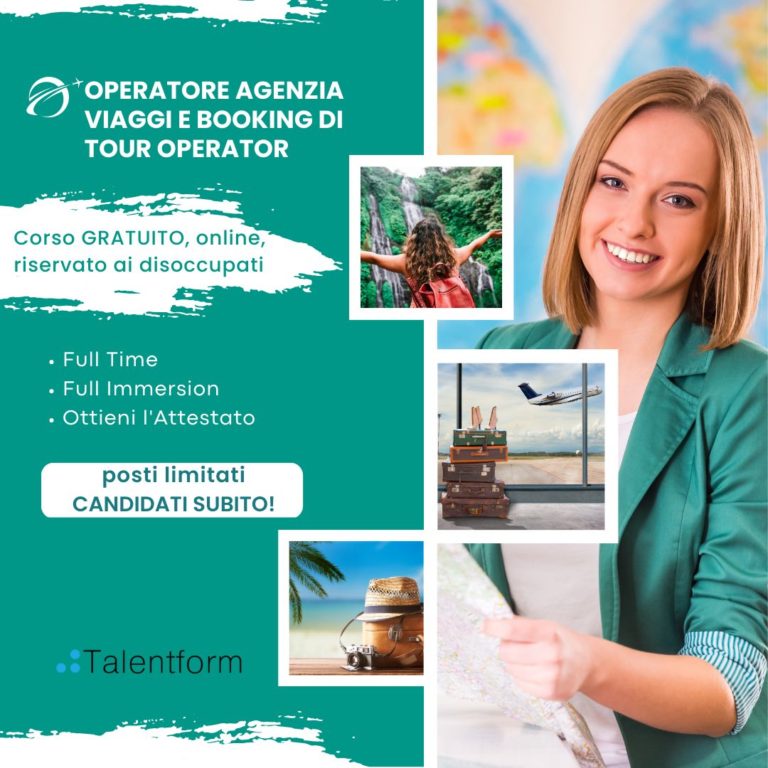 Operatore Agenzia Viaggi e Booking di Tour Operator (corso GRATUITO a distanza, in aula virtuale), edizione del 12 febbraio 2024 3 Operatore Agenzia Viaggi e Booking di Tour Operator6