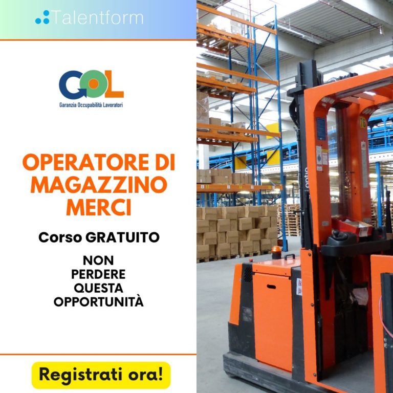 Operatore di Magazzino Merci – Corso Gratuito, in presenza, a Roma, edizione del 31 gennaio 2024 16 Operatore di Magazzino Merci