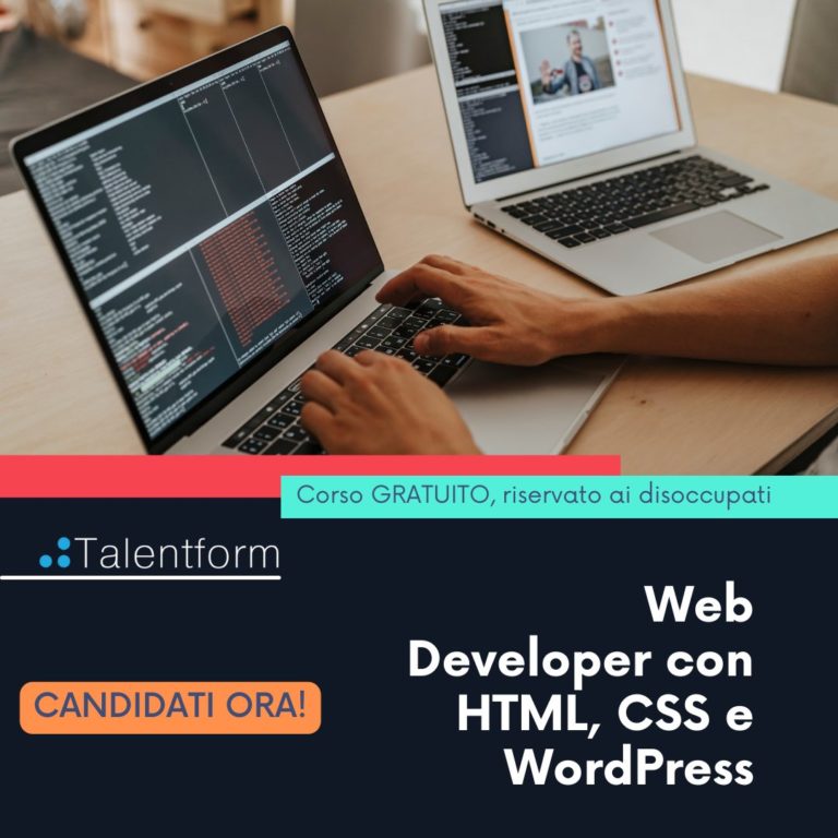Web Developer con HTML, CSS e WordPress (corso GRATUITO a distanza, in aula virtuale), edizione del 31 ottobre 2023 2 Web Developer con HTML CSS e WordPress4