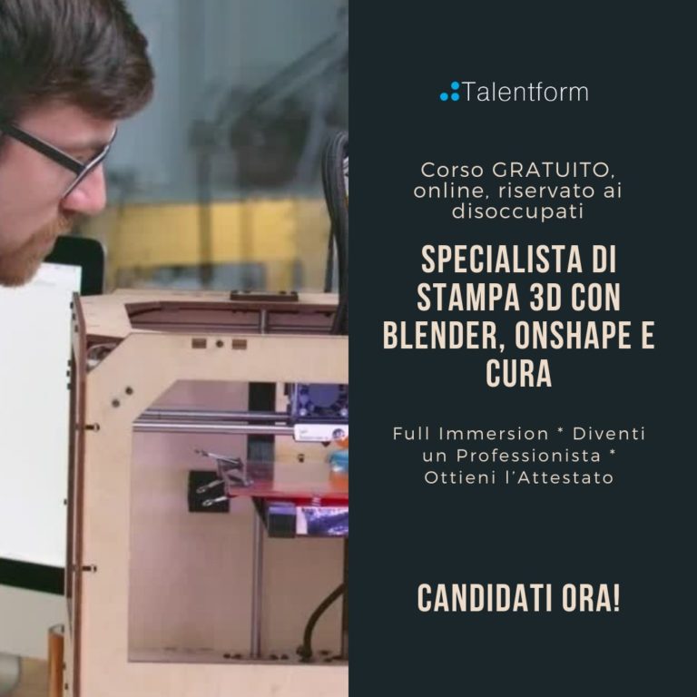 Specialista di Stampa 3D con Blender, Onshape e Cura (corso GRATUITO a distanza, in aula virtuale), edizione del 24 ottobre 2023 3 Specialista di Stampa 3D con Blender Onshape e Cura 1920 11