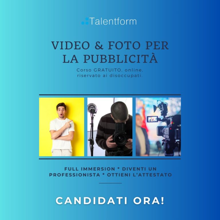 Video & Foto per la Pubblicità (corso GRATUITO, a distanza, in aula virtuale), edizione del 23 ottobre 2023 2 Video Foto per la Pubblicita4