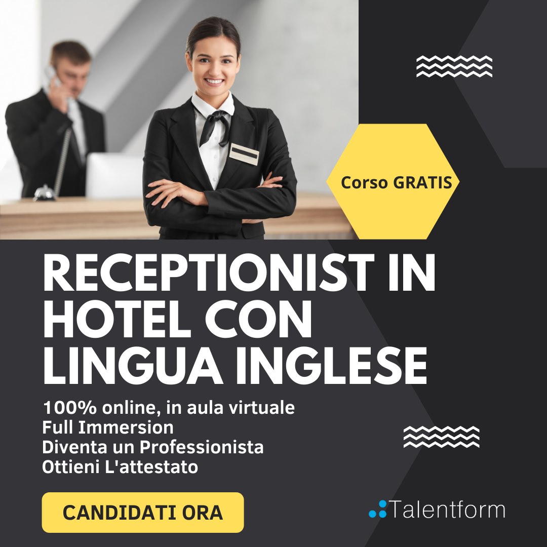 Receptionist in Hotel con Lingua Inglese 2