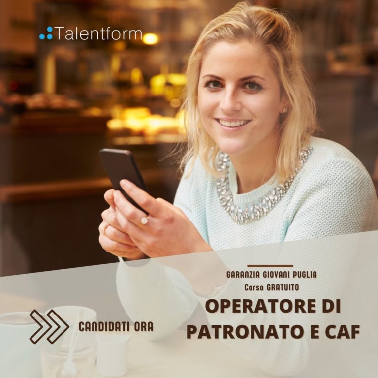 Operatore di CAF e Patronato (corso GRATUITO, <b>in presenza a Taranto</b>, con Indennità di Frequenza), edizione del 16 aprile 2024 49 4