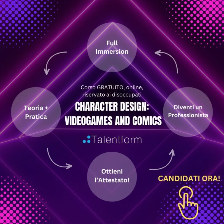 Character Design: Videogames and Comics (corso GRATUITO a distanza, in aula virtuale), edizione del 04 marzo 2024 7 Character Design videogames and comics
