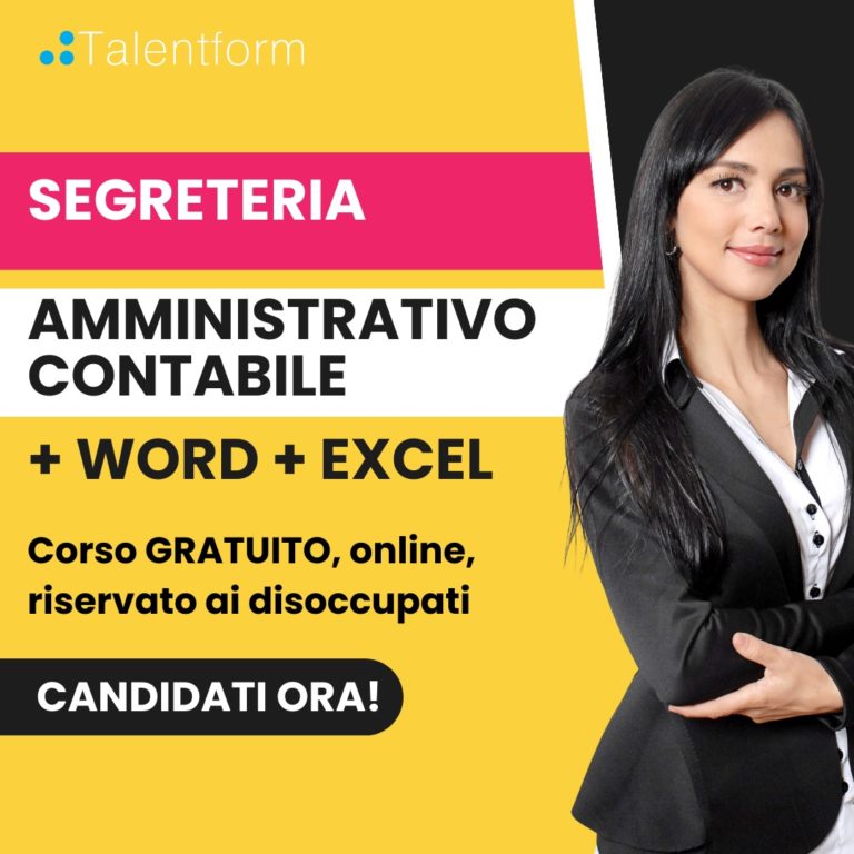 Segreteria Amministrativo Contabile con Word ed Excel (corso GRATUITO a distanza, in aula virtuale), edizione del 08 maggio 2024 16 Segreteria Amministrativo Contabile con Word e Excel 2024 2