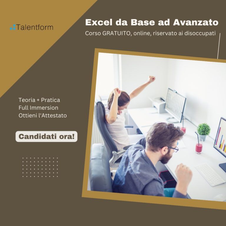Excel da Base ad Avanzato (corso GRATUITO a distanza, in aula virtuale), edizione del 23 febbraio 2024 16 excel4
