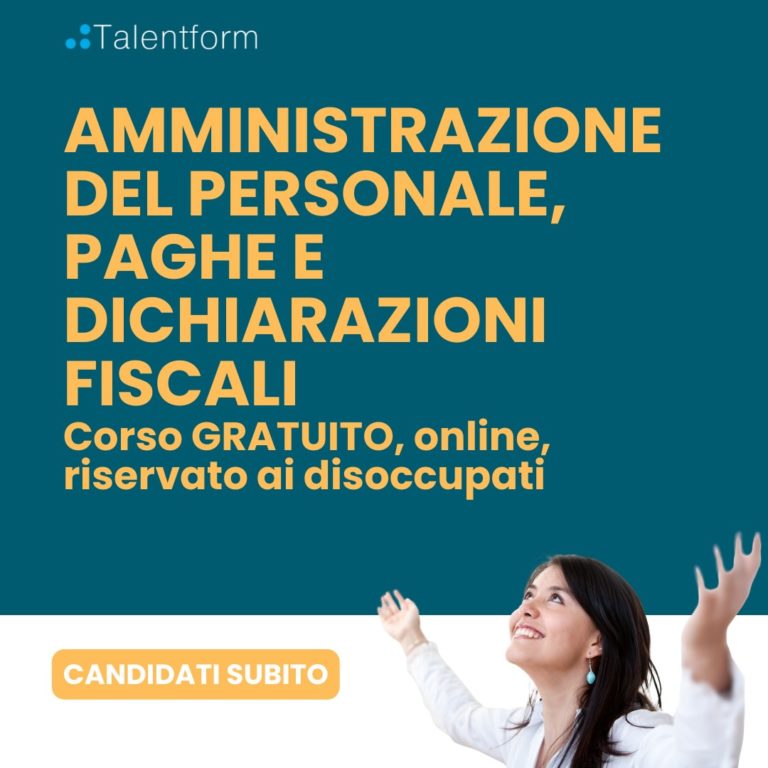 Amministrazione del Personale, Paghe e Dichiarazioni Fiscali (corso GRATUITO a distanza, in aula virtuale), edizione del 24 maggio 2024 3 amministrazione del personale paghe e dichiarazioni fiscali 2024
