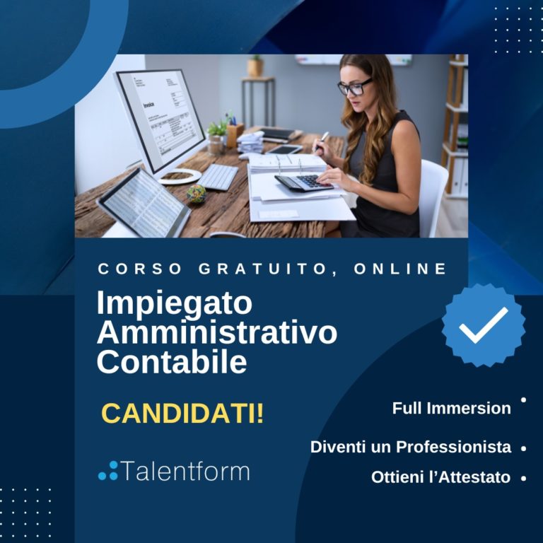 Impiegato Amministrativo Contabile (corso GRATUITO a distanza, in aula virtuale e in FaD), edizione del 24 febbraio 2025 41 Impiegato Amministrativo Contabile 2025c 2