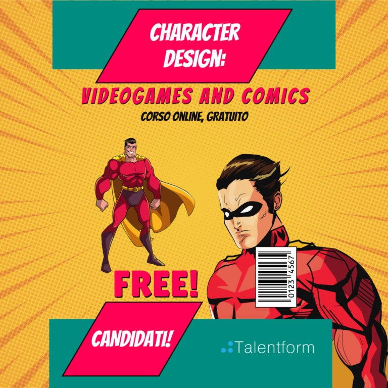 Character Design: Videogames and Comics (corso GRATUITO a distanza, in aula virtuale), edizione del 05 marzo 2025 1 Character Design videogames and comics 1920 × 1080 px 1080 × 1080 px