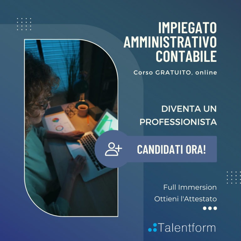 Impiegato Amministrativo Contabile (corso GRATUITO a distanza, in aula virtuale), edizione del 20 maggio 2025 30 Impiegato Amministrativo Contabile 2025 1