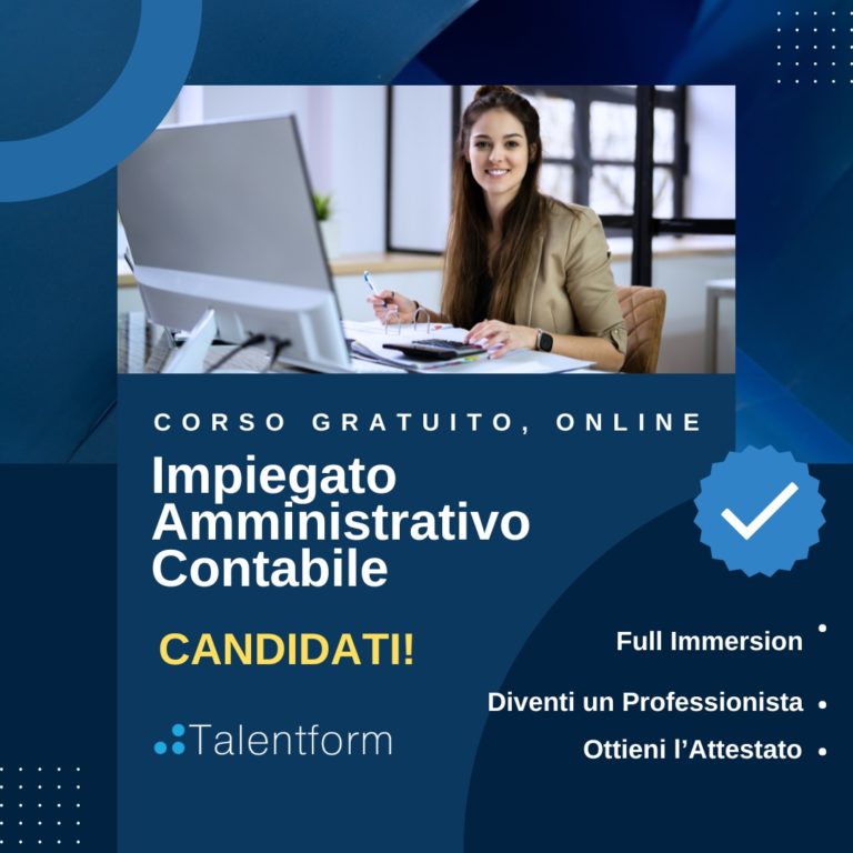 Impiegato Amministrativo Contabile (corso GRATUITO a distanza, in aula virtuale), edizione del 01 aprile 2025 33 Impiegato Amministrativo Contabile 2025c 3