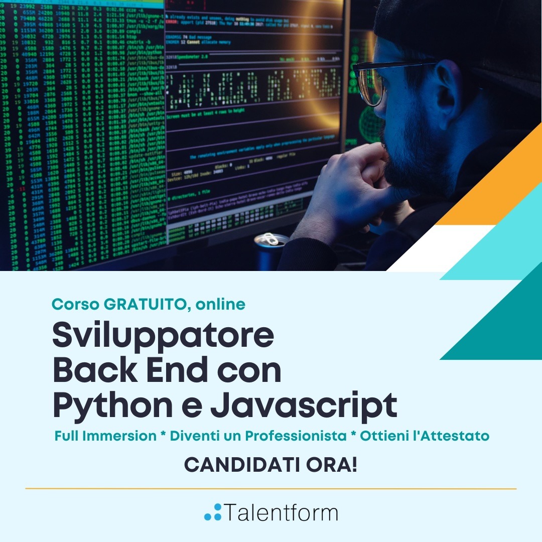 Sviluppatore Back End con Python e javascript 3