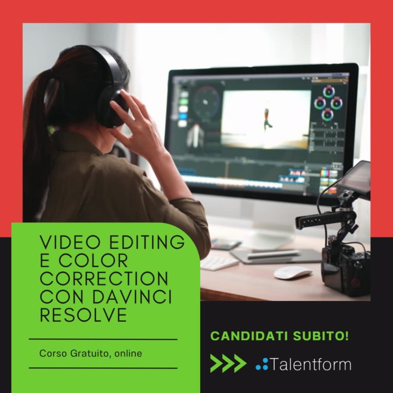 Video Editing e Color Correction con DaVinci Resolve (corso GRATUITO online, full time), edizione del 9 settembre 2025 8 video editing e color correction con davinci resolve 2025 9