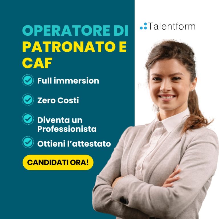 Operatore di Patronato e CAF (corso GRATUITO, online, full time), edizione del 18 settembre 2025 11 Operatore di Patronato e CAF 1