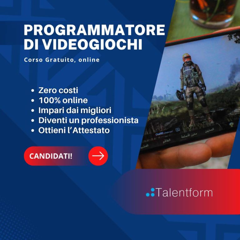 Programmatore di Videogiochi (corso GRATUITO online, full time), edizione del 24 settembre 2025 2 PROGRAMMATORE DI VIDEOGIOCHI 2025 q 5