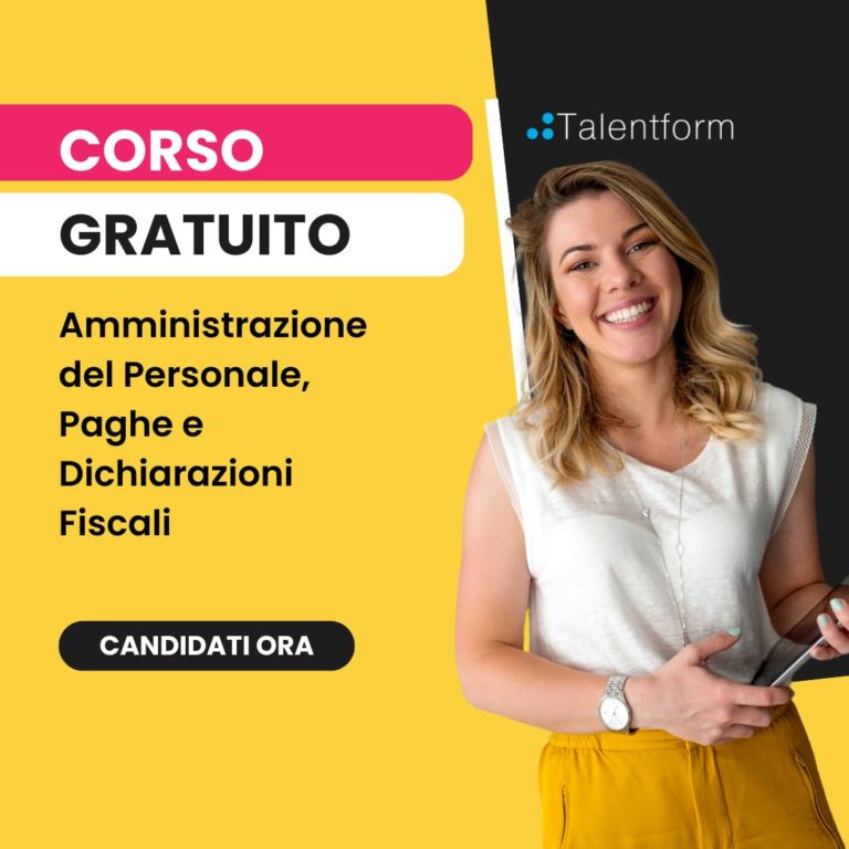 Amministrazione del Personale, Paghe e Dichiarazioni Fiscali (corso GRATUITO online, full time), edizione del 23 ottobre 2025 7 4 amministrazione del personale paghe e dichiarazioni fiscali 1080 x 1080