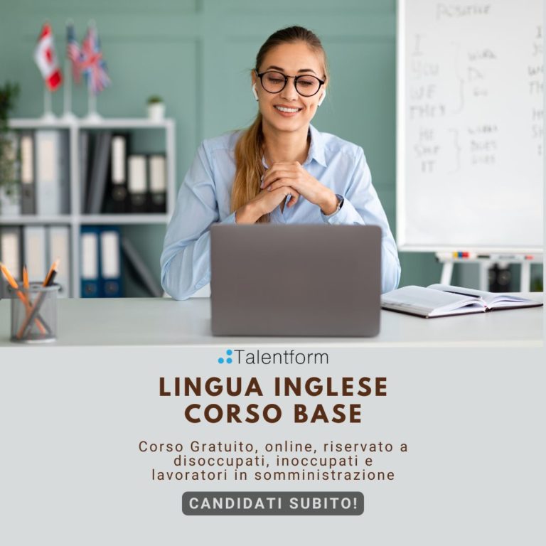 Lingua Inglese – Base (corso GRATUITO, online), edizione del 03 novembre 2025, frequenza pomeridiana 31 1080 x 1080 px