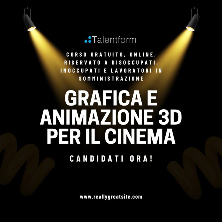 Grafica e Animazione 3D per il Cinema (corso GRATUITO online, full time), edizione del 12 novembre 2025 23 Grafica e Animazione 3D per il Cinema