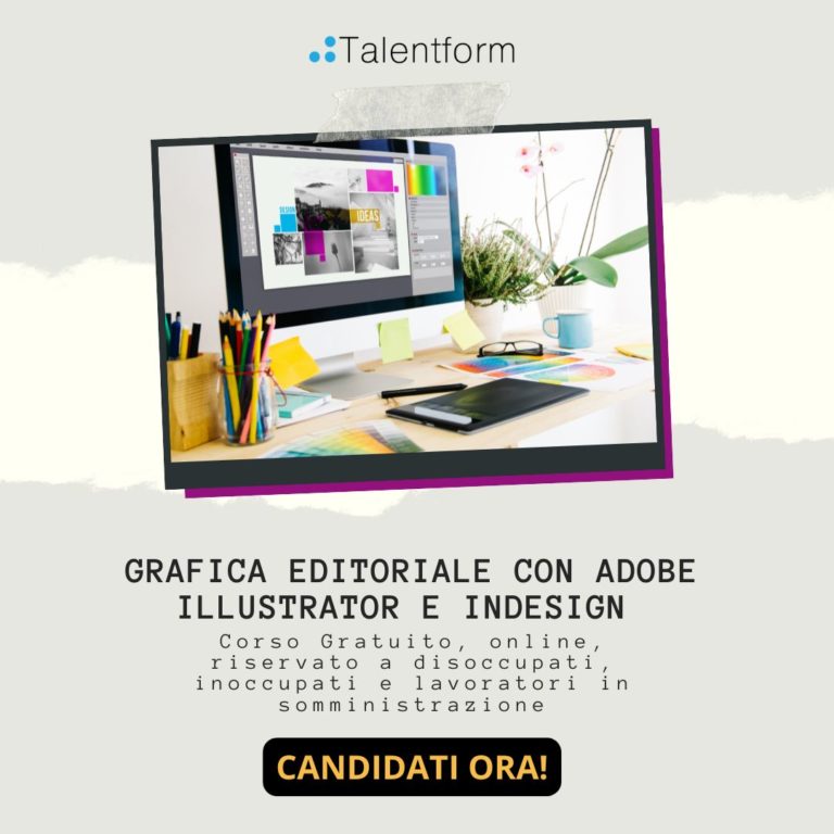 Grafica Editoriale con Adobe Illustrator ed InDesign (corso GRATUITO online, full time), edizione del 06 novembre 2025 20 PER SITO 1