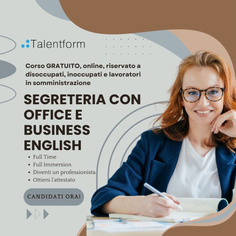 Segreteria con Office e Business English (corso GRATUITO online, full time), edizione del 6 novembre 2025 49 segreteria con office e business english