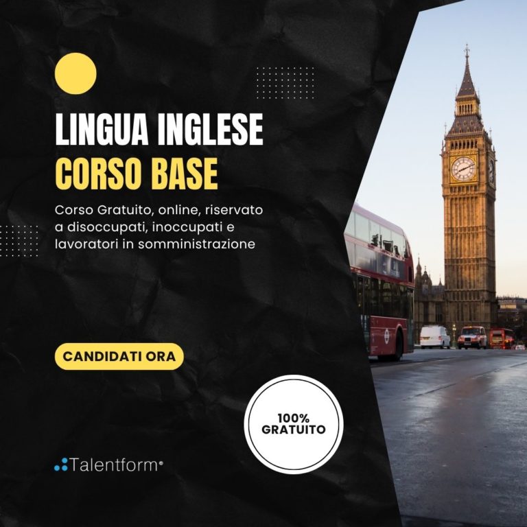 Lingua Inglese - Base (corso GRATUITO online), edizione del 18 novembre 2025, frequenza mattutina 6 1080x1080