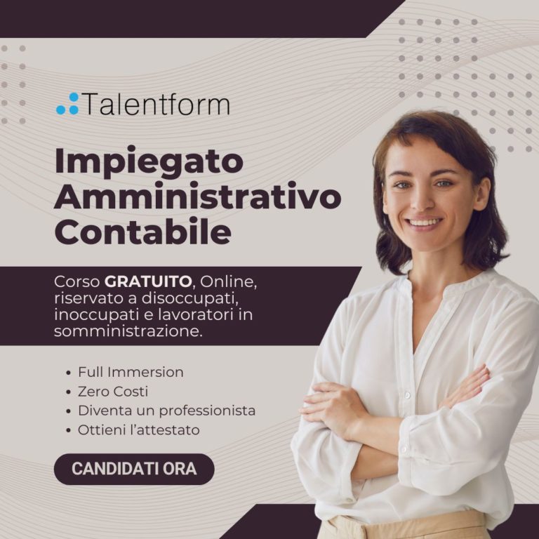 Impiegato Amministrativo Contabile (corso GRATUITO online, full time), edizione del 01 dicembre 2025 3 Corso Gratuito Impiegato Amministrativo Contabile