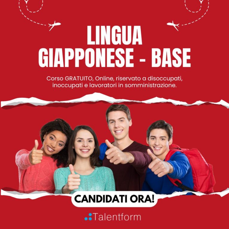 Lingua Giapponese – Base (corso GRATUITO online), edizione del 21 novembre 2025, frequenza mattutina 15 PER SITO 3