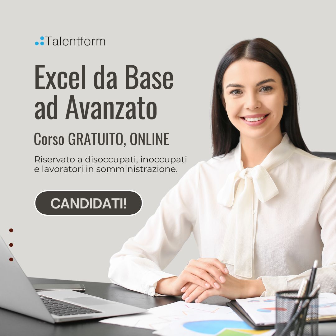 corso gratuito excel da base ad avanzato